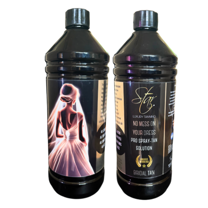 "No Mess On Your Dress" - Transfer-Resistant Bridal Tan - Pro Spray-Tan Solution