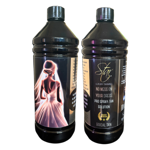 "No Mess On Your Dress" - Transfer-Resistant Bridal Tan - Pro Spray-Tan Solution