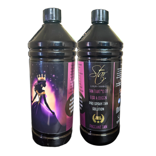 "Tan That's Fit For A Queen" - Transfer-Resistant Pageant/Prom Tan - Pro Spray-Tan Solution