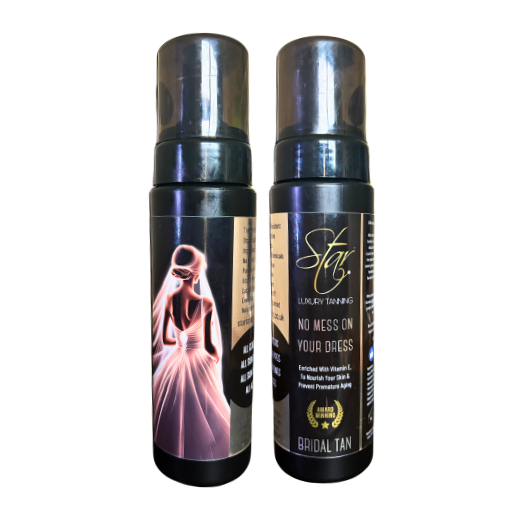 "No Mess On Your Dress" - Transfer-Resistant Bridal Tan - Self-Tanning Mousse