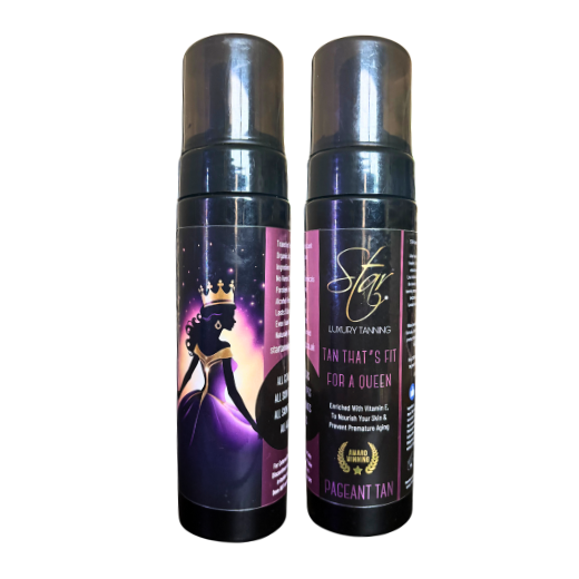 "Tan That's Fit For A Queen" - Transfer-Resistant Pageant/Prom - Self-Tanning Mousse